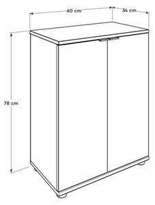 Шкаф за обувки 78x60 см кафяв