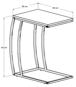 Странична маса 65x35 см черен