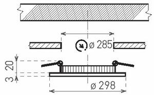 LED Лампа за вграждане в баня VEGA LED/24W/230V 2800K Ø 29,8 см IP44