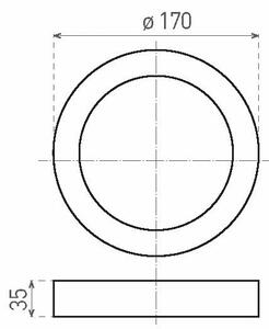 LED Плафониера FENIX LED/12W/230V 3800K Ø 17 см снежнобял