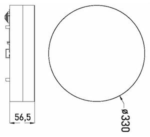 LED Плафон за баня LED/30W/230V 3000/4000/6000K Ø 33 см IP44
