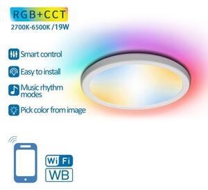 Aigostar - LED RGB+CCT Плафон LED/19W/230V 2700-6500K Wi-Fi