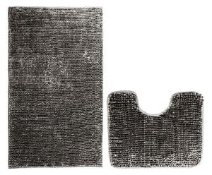 Тъмносиви килими за баня в комплект от 2 бр. WC 80x50 cm Bati – Restilo