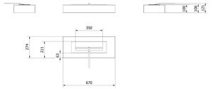 Kratki INDIA/MAX/CZARNY/TUV - БИО камина INDIA/MAX 10x67 см 3kW черен