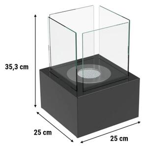 Kratki TANGO2/CZARNY/TUV - БИО камина TANGO2 35,3x25 см 1kW черен