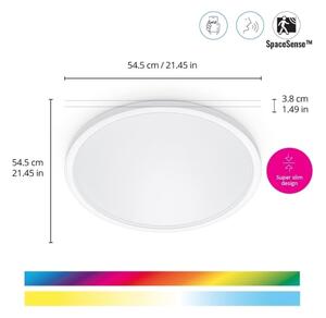 WiZ - LED RGB Димируем плафон SUPERSLIM LED/32W/230V Wi-Fi бял