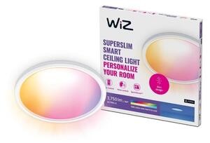 WiZ - LED RGB Димируем плафон SUPERSLIM LED/32W/230V Wi-Fi бял