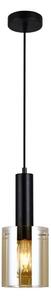ITALUX PND-5581-1-BK+AMB - Пендел SARDO 1xE27/40W/230V черен/златист