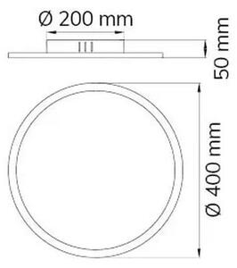 Wofi 9457.01.70.9400 - LED Димируем плафон LINOX LED/20W/230V + д.у