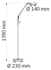 Wofi 3446.01.06.7000 - LED Димируем лампион ORTA LED/12W/230V