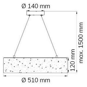 Wofi 6370.01.70.7000 - LED Пендел LEIKA LED/21W/230V