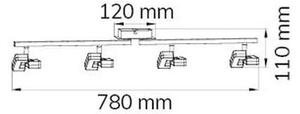 Wofi 9026.04.64.5000 - LED Спот ZARA 4xLED/5,2W/230V