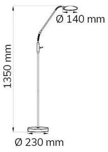 Wofi 3446.01.54.7000 - LED Димируем лампион ORTA LED/12W/230V хром