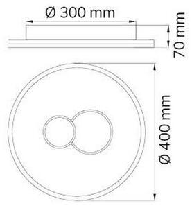 Wofi 11246 - LED Димируем плафон NADRA LED/27W/230V