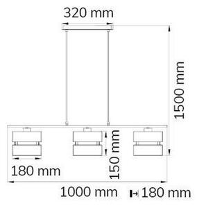 Wofi 11254 - Пендел BELLE 3xE27/42W/230V