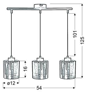 Пендел COX 3xE27/60W/230V златист