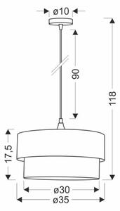 Пендел SOLANTO 1xE27/60W/230V зелен/черен