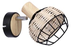 Спот аплик TAJGA 1xE14/40W/230V ратан/черен