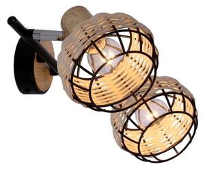 Спот TAJGA 2xE14/40W/230V ратан/черен