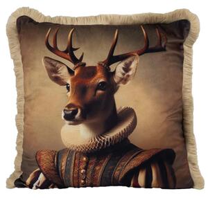 DEER VELVET ДЕКО ВЪЗГЛАВНИЦА С ЦИП 43X43СМ