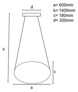 LED Димируем пендел LED/70W/230V 3000-6500K бял + дистанционно управление