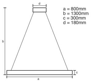 LED Димируем пендел LED/175W/230V 3000-6500K златист + дистанционно управление