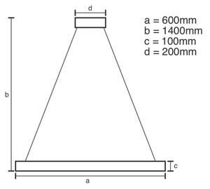 LED Димируем пендел LED/40W/230V 3000-6500K хром/златист + д.у