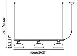 FARO 20338-119 - Пендел TATAWIN 3xE27/15W/230V черен