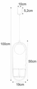 Zuma Line 5003 - Пендел PLANT 1xE14/40W/230V черен