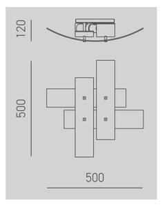 Gea Luce LARA P P arg - Плафон LARA 2xE27/52W/230V 50 см сребрист