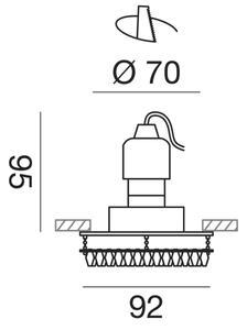 Gea Luce GFA100 - Лампа за вграждане 1xGU10/6,5W/230V златист