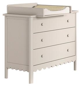 Бежов детски скрин с маса за преповиване 89x90x55 cm Swingo – Vipack