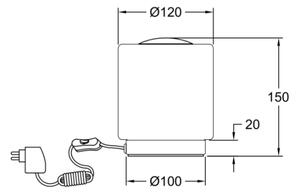 Fabas Luce 3257-30-138 - LED Димируема настолна лампа SIMI LED/8W/230V сребрист