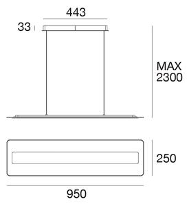 Linea Осветление 8936 - LED Пендел ANTILE LED/45W/230V CRI 90 бял