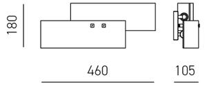 Gea Luce LARA A P arg - Аплик LARA 2xE14/42W/230V сребрист