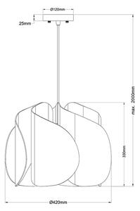 Fabas Luce 3672-40-132 - Пендел PEVERO 1xE27/40W/230V дърво