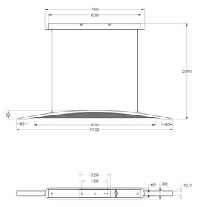 Fabas Luce 3697-40-102- LED Димируем пендел CORDOBA LED/36W/230V бял