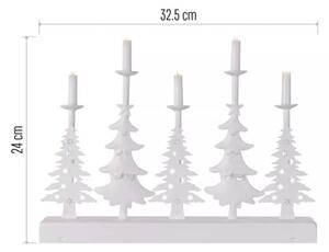 LED Коледен свещник LED/2xAA бял