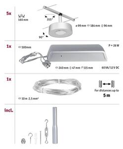 Paulmann 94475 - К-кт 5xLED/5W Спот CIRCLE 230V матов хром