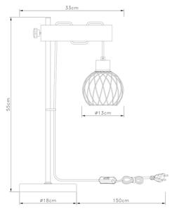 Globo 15534T - Настолна лампа PAULO 1xE27/15W/230V