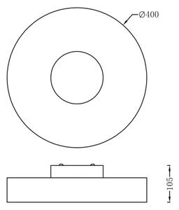 Globo 15185D2 - LED Плафониера PACO LED/24W/230V