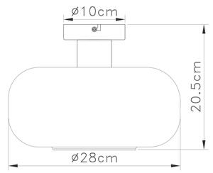 Globo 15566DA - Полилей за повърхностен монтаж GIUSEPPE 1xE27/40W/230V прозрачен