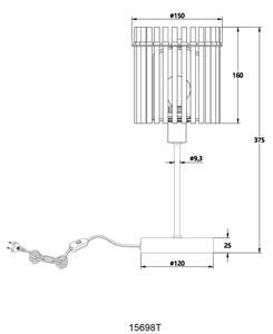 Globo 15698T - Настолна лампа GORLEY 1xE14/40W/230V