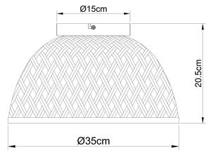 Globo 15767D - Полилей за повърхностен монтаж COLLY 1xE27/15W/230V бамбук