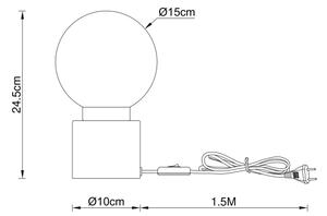 Globo 21003B - Настолна лампа MARKA 1xE14/25W/230V черен