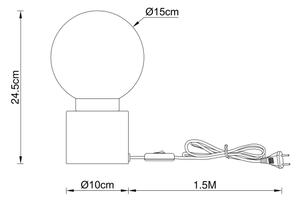 Globo 21003N - Настолна лампа MARKA 1xE14/25W/230V хром