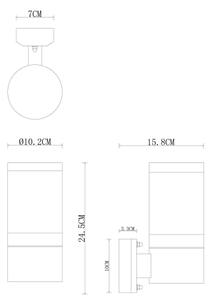 Globo 32014BS - Екстериорен аплик XELOO 1xE27/60W/230V IP44