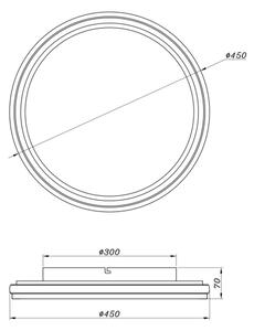 Globo 41391-40R - LED RGBW Димируем плафон JAXXI LED/40W/230V + д.у