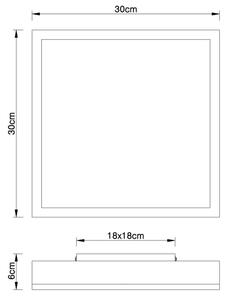 Globo 416080WWD1 - LED Плафониера DORO LED/12W/230V 30x30 см