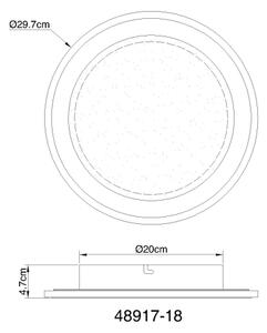 Globo 48917-18 - LED Плафониера TINI LED/18W/230V Ø 29,7 см